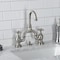 Kingston Brass Bridge Bathroom Faucet with Brass Pop-Up, Brushed Nickel KS7998AX - alternate 2